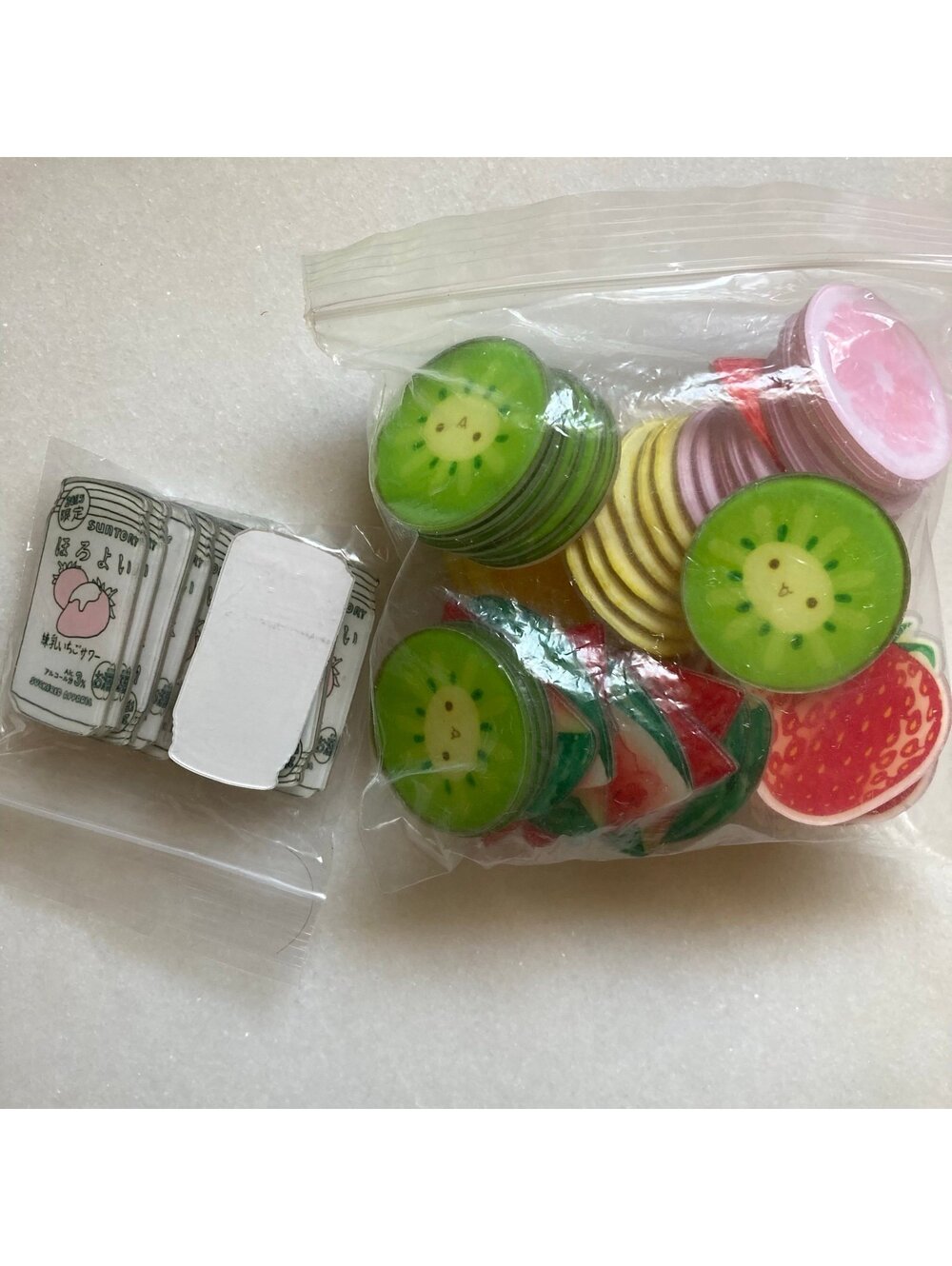 Fruit Plastic Charms Kiwi Strawberry Lemon Watermelon